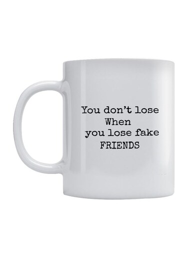 Quote Printed Mug White/Black