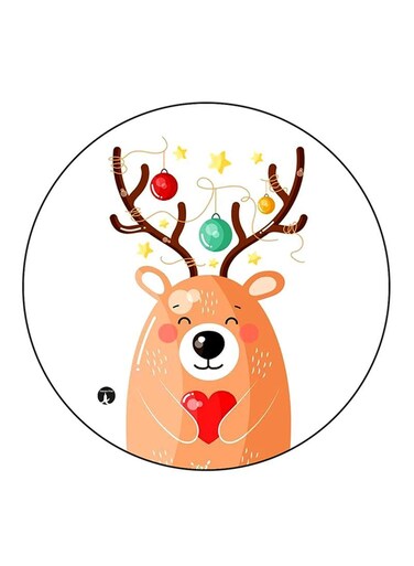 Deer Printed Fridge Magnet Multicolour