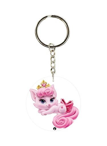 Cat Printed Dual Sided Keychain