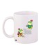 Cartoon Printed Coffee Mug White/Green/Red 11ounce