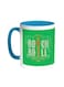 Rock And Roll Printed Coffee Mug Turquoise/White 11ounce