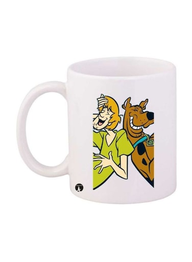 Scooby Doo Printed Mug White/Green/Brown Standard Size