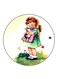 Vintage Art Printed Fridge Magnet Multicolour