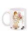 Girl Printed Coffee Mug White/Beige/Pink 11ounce