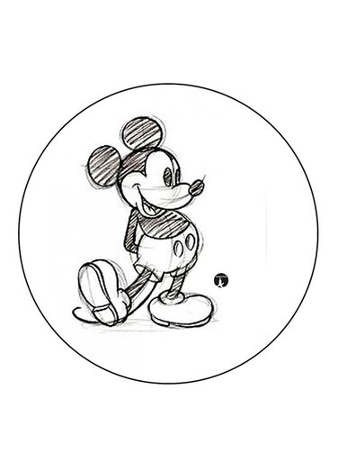 Disney Printed Fridge Magnet Black/White