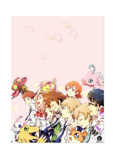 Metal Plate Of The Anime Digimon Poster Multicolour