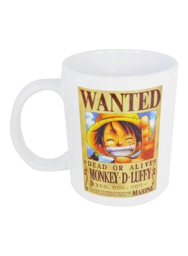 Luffy Printed Coffee Mug White/Yellow/Brown
