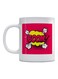 Boom! Printed Ceramic Mug Pink/Yellow/White