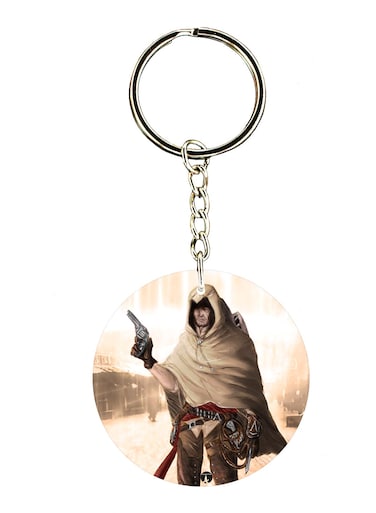 Keychain Of The Video Game Assasin's Creed ( 2 Sides)
