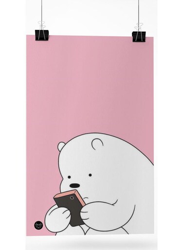 Bear Printed Poster Multicolour 20cm