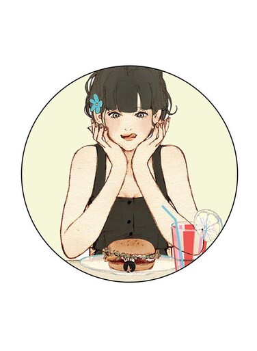 Girl Printed Fridge Magnet Multicolour