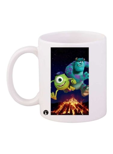 Monsters Inc Printed Mug White/Green/Purple Standard Size