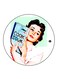Vintage Art Printed Fridge Magnet Multicolour