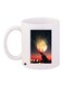 Moon Printed Coffee Mug White/Yellow/Red 11ounce