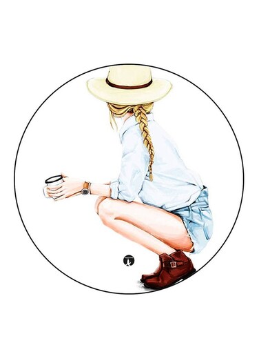 A Girl Printed Fridge Magnet Multicolour