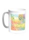 Leaves Printed Coffee Mug White/Red/Green 11ounce