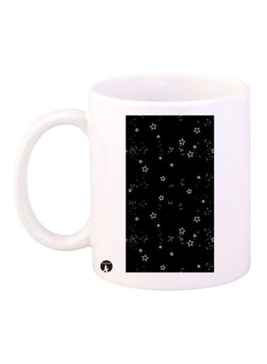 Stars Printed Coffee Mug White/Black
