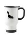 Cat Printed Travel Mug White 13centimeter