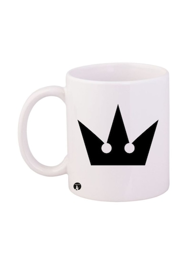 Kingdom Hearts Video Game Printed Mug White/Black 12ounce