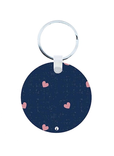 Hearts Wooden Keychain
