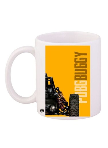 PUBG Printed Coffee Mug White/Yellow/Black