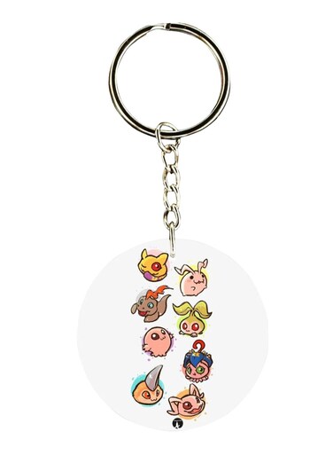 Double Sided Digimon Printed Keychain