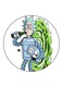 Rick And Morty Printed Fridge Magnet Multicolour