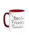 Best Friends Forever Printed Coffee Mug Red/White 11ounce