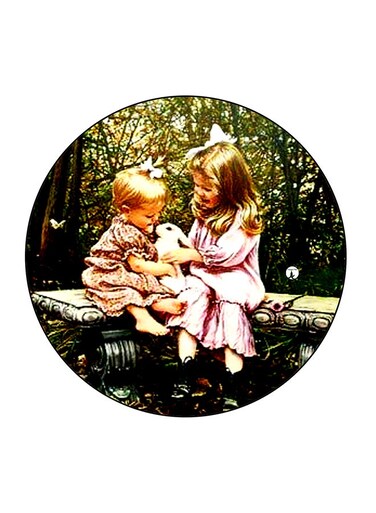 Small Children Printed Fridge Magnet Multicolour 5.5 x 5.5cm