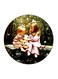 Small Children Printed Fridge Magnet Multicolour 5.5 x 5.5cm