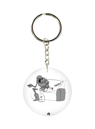 Double Sided Cartoon Printed Keychain
