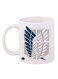 Attack On Titan Printed Mug White/Blue/Grey 12ounce