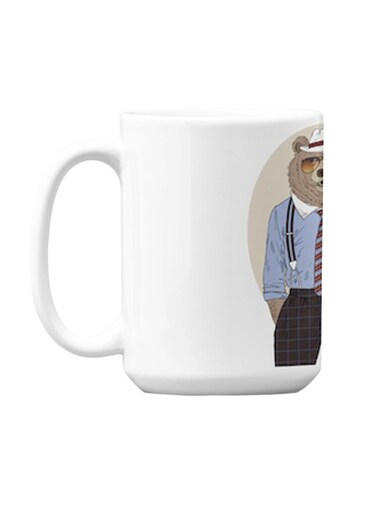 Premium Printed Ceramic Coffee Mug White 350ml