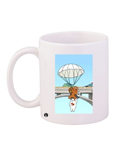 We Bare Bears Printed Coffee Mug White/Blue/Brown