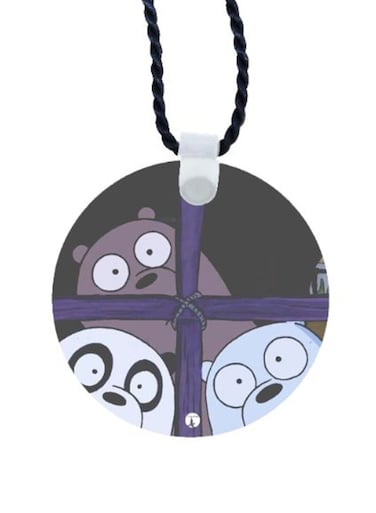 We Bare Bear Printed Car Mirror Pendant