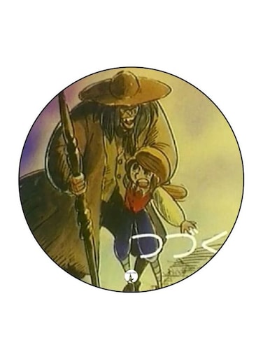 The Anime Jazeerat Al Kanz Theme Printed Fridge Magnet Brown/Yellow/Blue