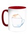 Cup Of Coffee In A Foam Printed Coffee Mug Red/White/Blue