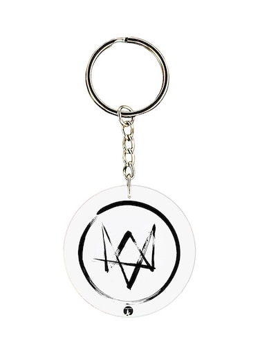 Watch Dogs Logo Keychain White/Black