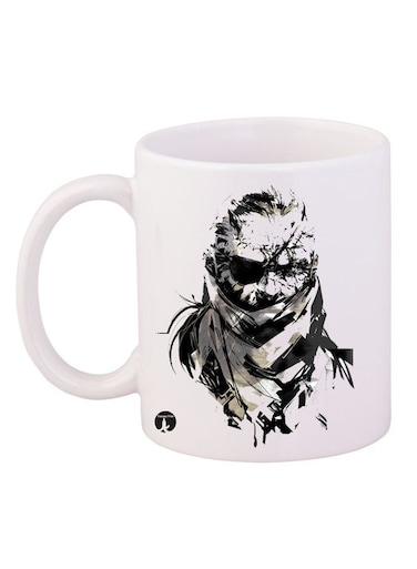 Metal Gear Game Printed Coffee Mug White/Black 11ounce