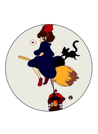Kiki'S Delivery Service Printed Fridge Magnet Multicolour