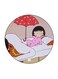 Anime Chibi Maruko Chan Printed Fridge Magnet Round Multicolour