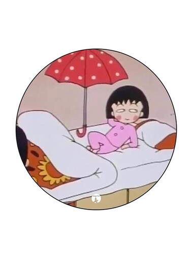 Anime Chibi Maruko Chan Printed Fridge Magnet Round Multicolour