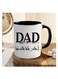 Arabic Calligraphy Best Dad Ever Coffee Mug - 11oz High-Quality Ceramic Cup, Novelty Middle Eastern Tea Mug, Muslim Drinkware, Funny Gift for Dad, No Assembly Required - Single Pack