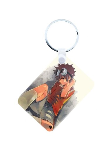 Anime Digimon Printed Keychain Multicolour