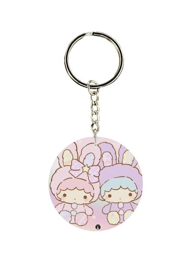 Cartoon Printed Double Sided Keychain