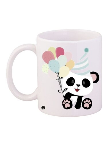 Panda Printed Coffee Mug White/Black/Pink