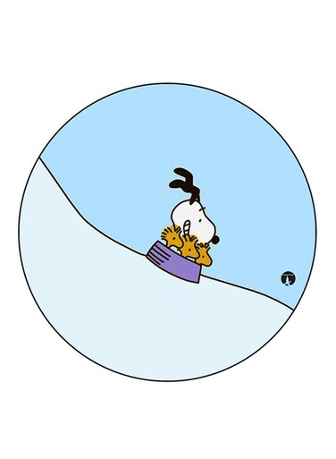 Snoopy Printed Fridge Magnet Round Multicolour