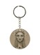 Double Sided Drawing Keychain Brown/Silver