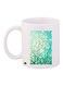 Floral Printed Coffee Mug White/Blue/Black 11ounce