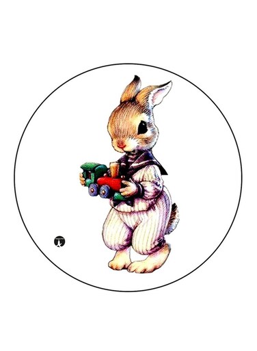 Rabbit Printed Fridge Magnet Multicolour
